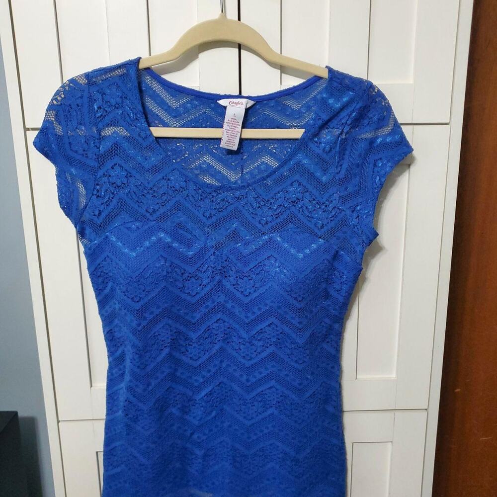 Blue Lace Blouse